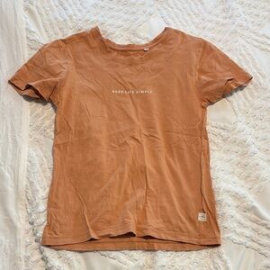 Women's Short Sleeve Tee - Keep Life Simple - Brown